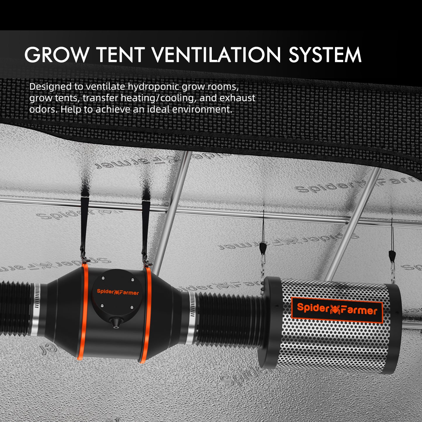 2’x2' Complete Grow Tent Kit SF1000 301H EVO Full Spectrum LED Grow Light 4” Ventilation System with with GGS Controller