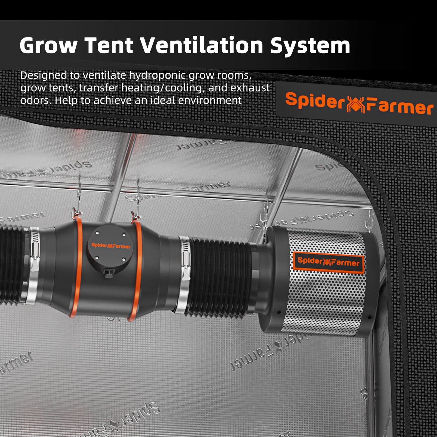 6 Inch Inline Fan Combo with GGS Controller Kits Air Cooling Grow Room Basement Ventilation
