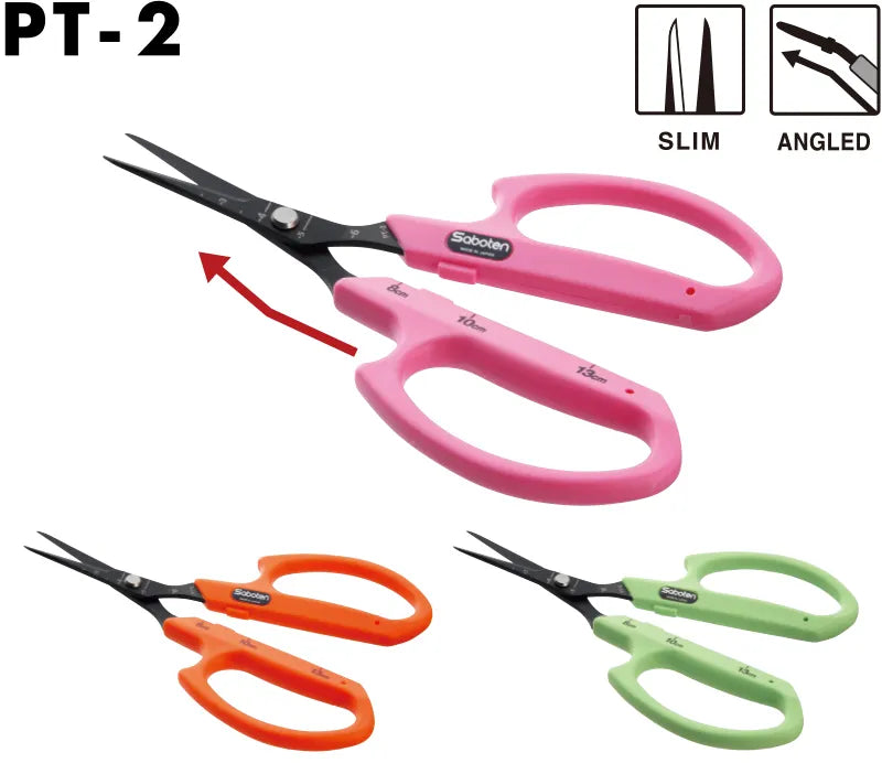 Pink Scissor Slim Tip Angled PT-2