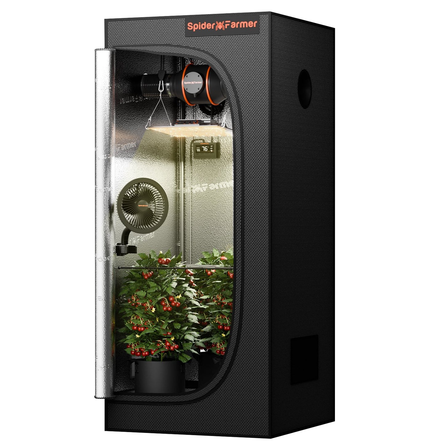 2’x2' Complete Grow Tent Kit SF1000 301H EVO Full Spectrum LED Grow Light 4” Ventilation System with with GGS Controller