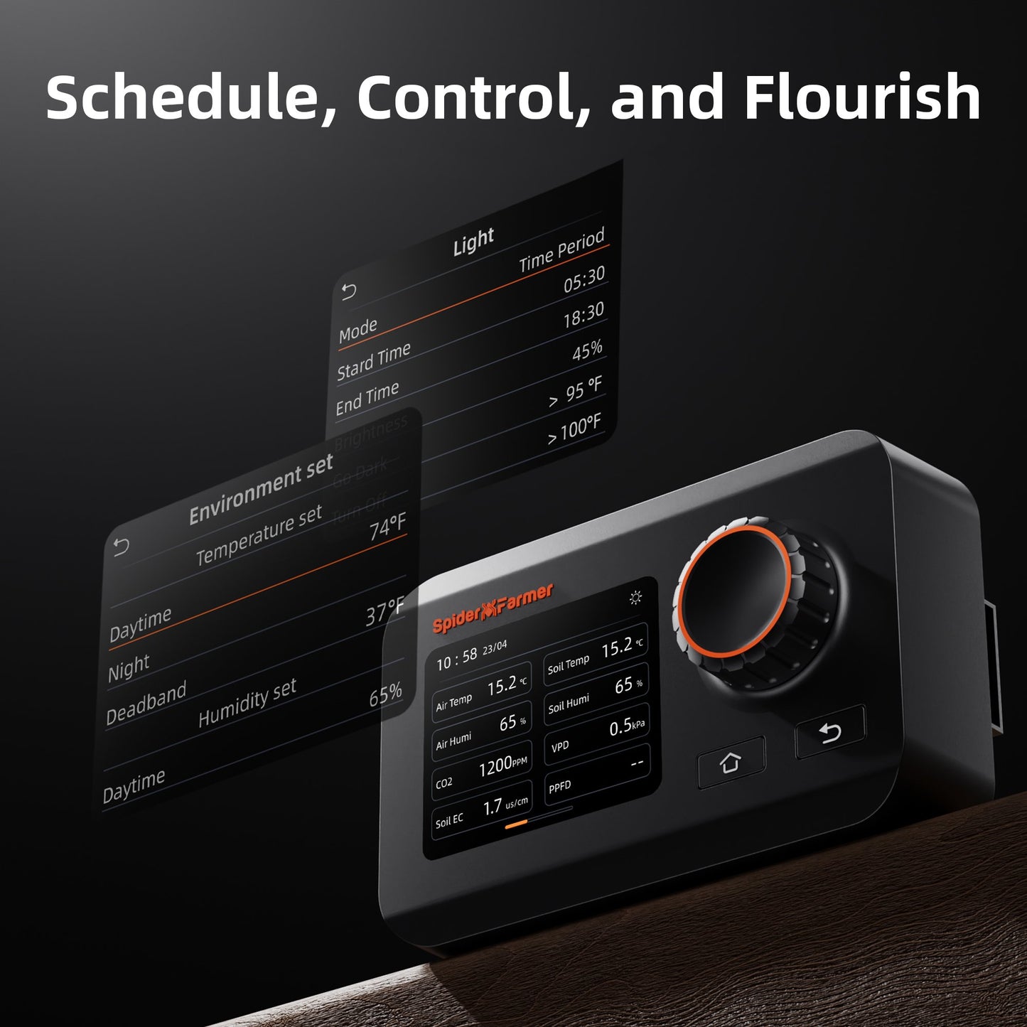 GGS Grow Tent Climate Controller Kits: Temperature, Humidity, VPD Monitoring, Scheduling, Data Tracking, Bluetooth & WiFi for Optimized Climate Management