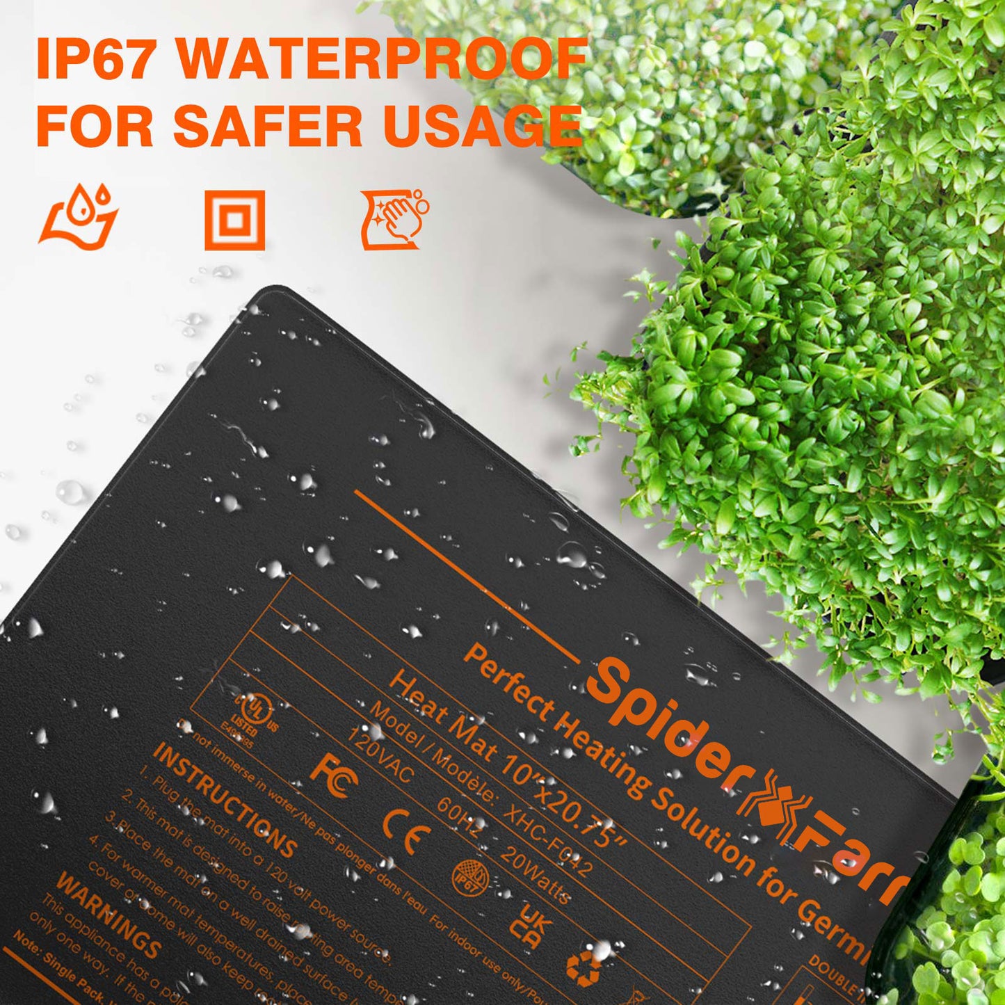 10”X20.75” Seedling Heat Mat & Controller Set Fast Germination & Rooting Support