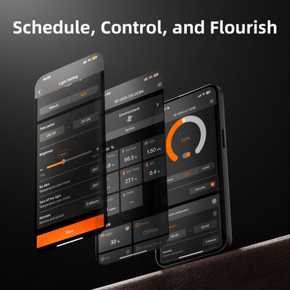 GGS Grow Tent Climate Controller Kits: Temperature, Humidity, VPD Monitoring, Scheduling, Data Tracking, Bluetooth & WiFi for Optimized Climate Management
