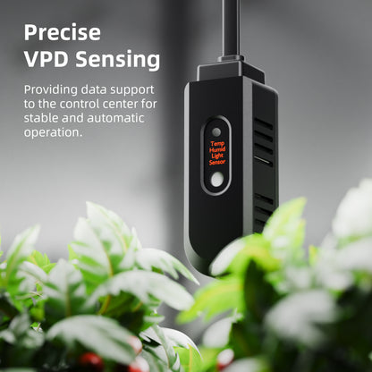 GGS AC5 Power Strip with 5 Outlets for Grow Tent Climate Control, Featuring Temperature, Humidity, VPD Monitoring, Scheduling, Historical Data Tracking, Bluetooth & WiFi Connectivity