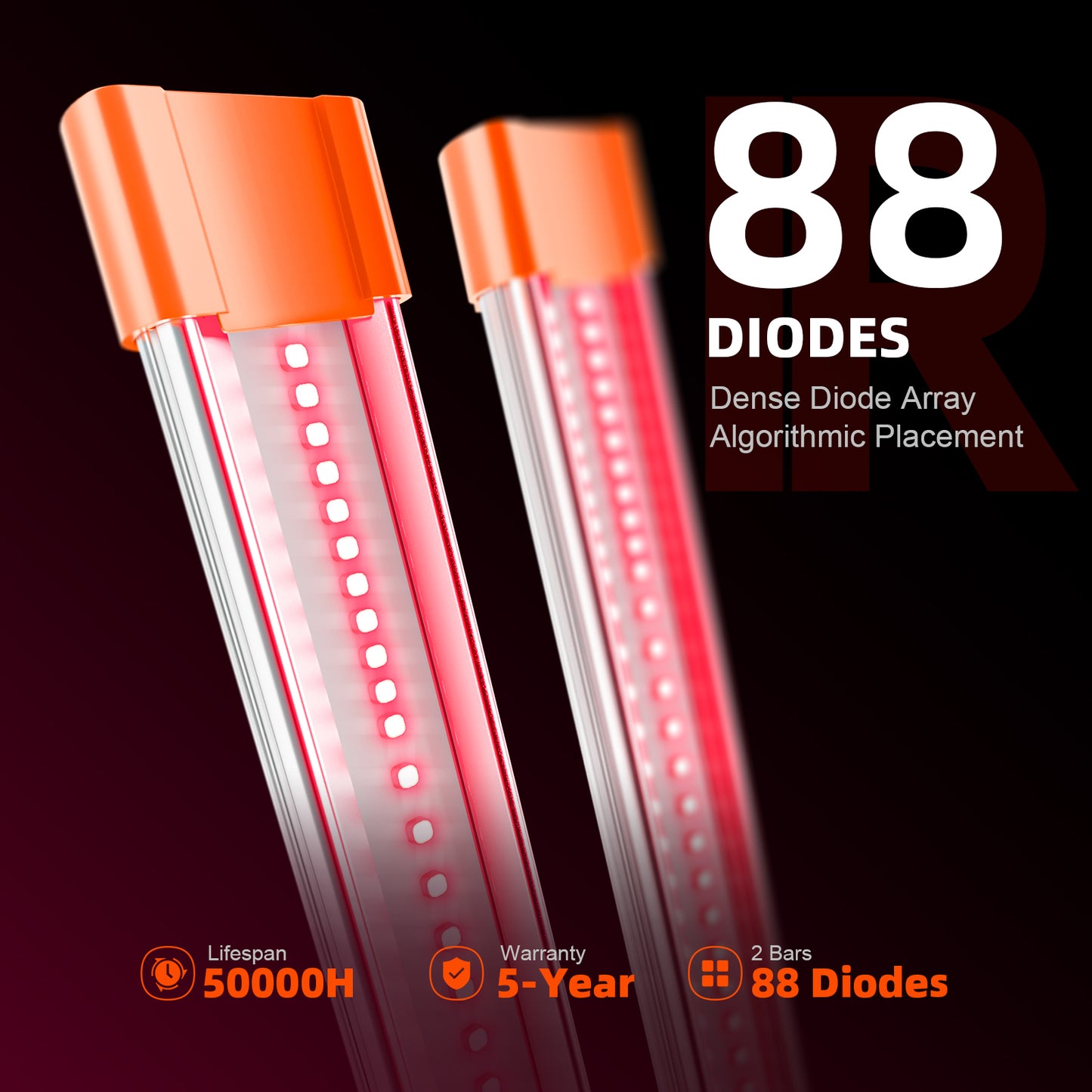 UV30 & IR16 LED Grow Light Bars Set (23.6”)