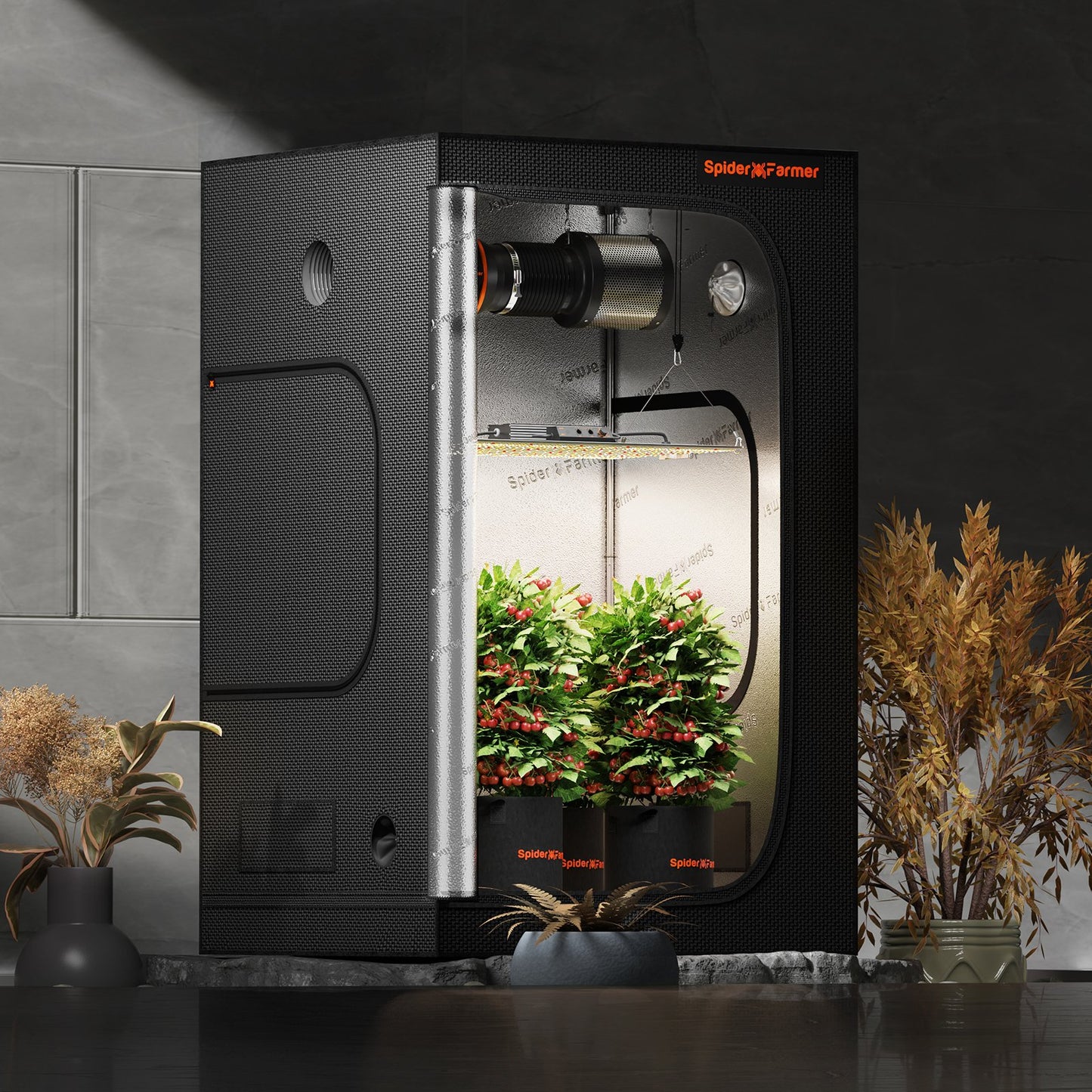 4.6’x2.3’x6.6' 140x70x200cm 1680D Indoor Grow Tent 1680D Hydroponic Plant Room for Optimal Plant Growth & Climate Control Grow Box