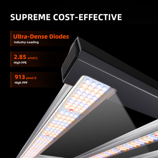 G4500 320W WiFi & Bluetooth App-Controlled Dimmable Cost effective Full Spectrum High Yield LED Grow Light for 2X4 / 3X5 Grow Tent