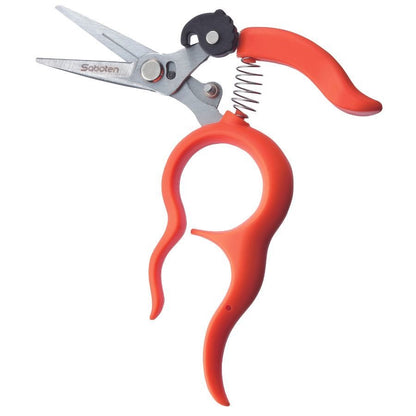 Orange Scissor Slim Tip Straight Hand Free PT-5