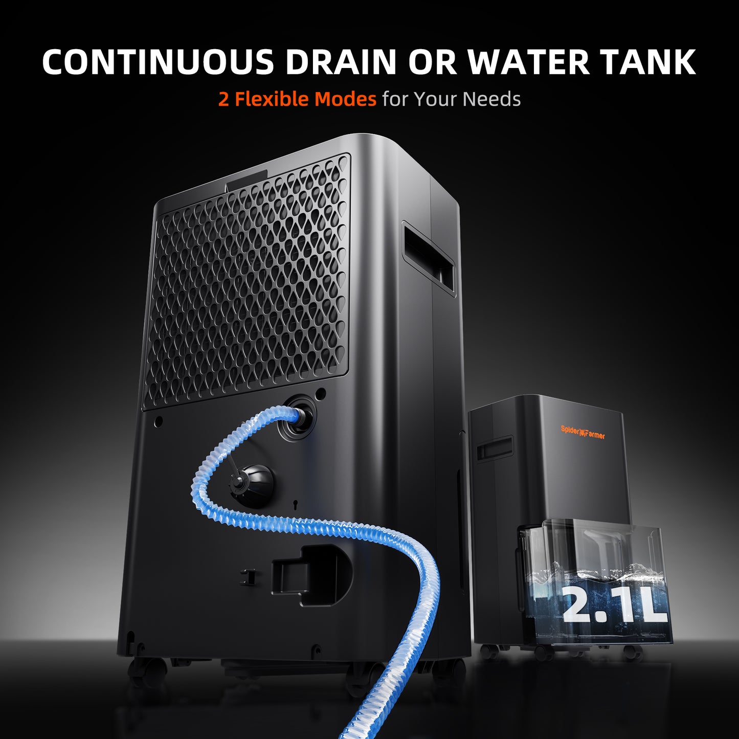 Dehumidifier – 2 Pint Smart Control with RJ12 Cable & Drain Hose