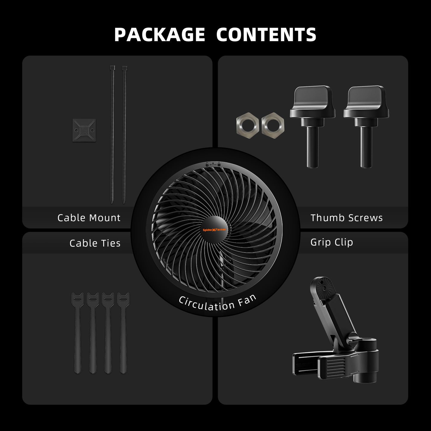 Clip Fan - 6-Inch, 10 Speeds Wind Control 10-Level Wide-Angle Oscillation, Waterproof