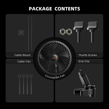 Clip Fan - 6-Inch, 10 Speeds Wind Control 10-Level Wide-Angle Oscillation, Waterproof