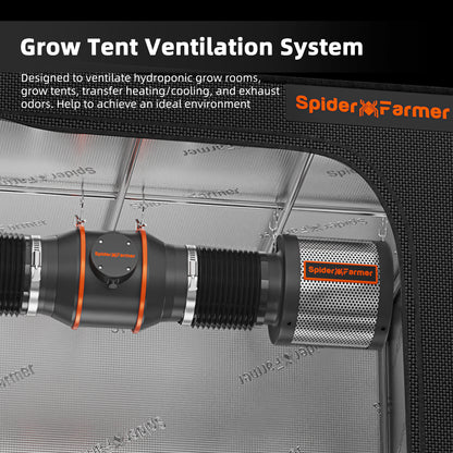 6 Inch Inline Fan Combo with GGS Controller Kits Air Cooling Grow Room Basement Ventilation
