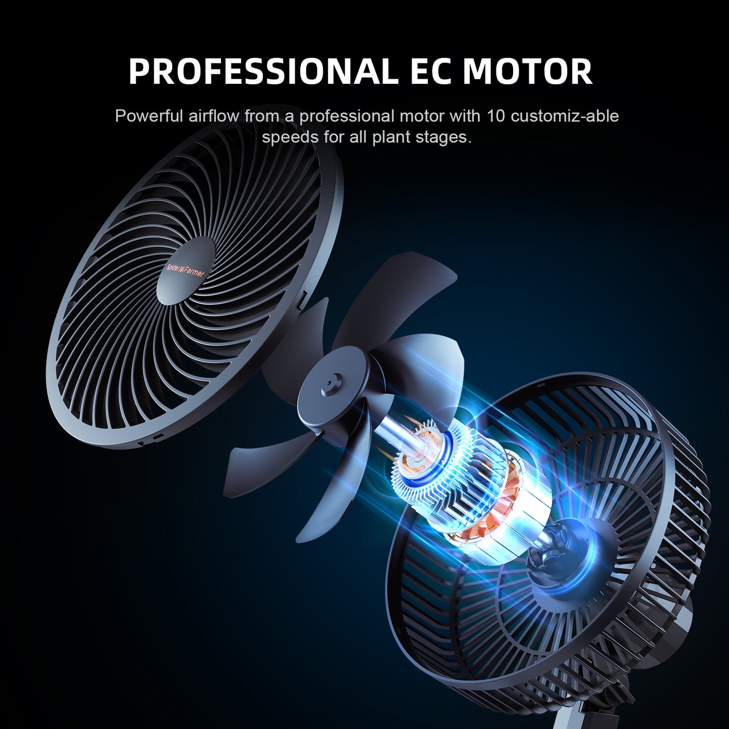 Clip Fan - 6-Inch, 10 Speeds Wind Control 10-Level Wide-Angle Oscillation, Waterproof