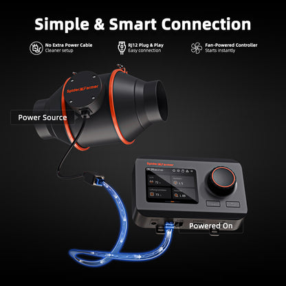 6 Inch Inline Fan Combo with GGS Controller Kits Air Cooling Grow Room Basement Ventilation