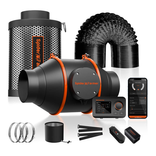 4-Inch Inline Fan 205CFM Combo with GGS Controller Kits Ventilation System