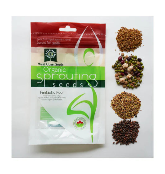 Sprouting Seeds - Fantastic Four Seed Collection Certified organic