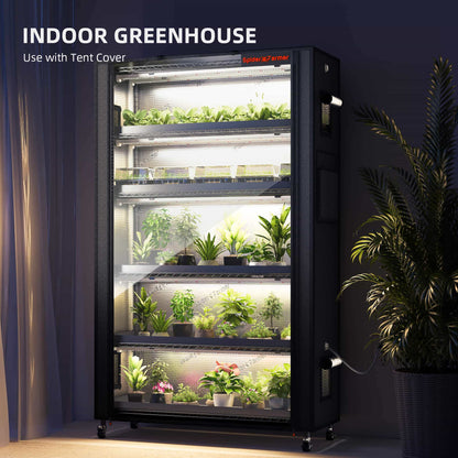 6 Tier Plant Stand With Grow Lights 220W , Plant Shelf with 1680D Grow Tent for Indoor Plant and Greenhouse