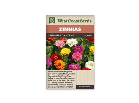 Zinnias - California Giants Mix