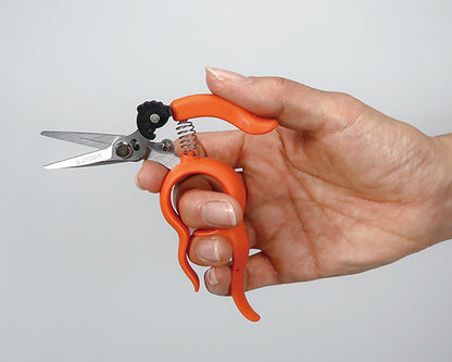 Orange Scissor Slim Tip Straight Hand Free PT-5