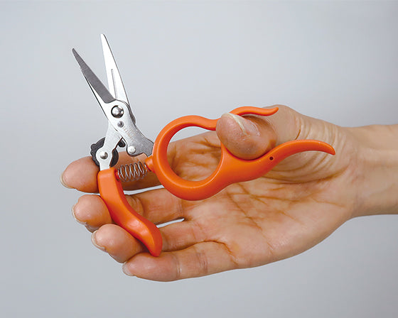 Orange Scissor Slim Tip Straight Hand Free PT-5