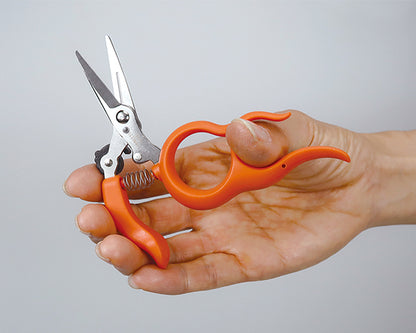 Orange Scissor Slim Tip Straight Hand Free PT-5