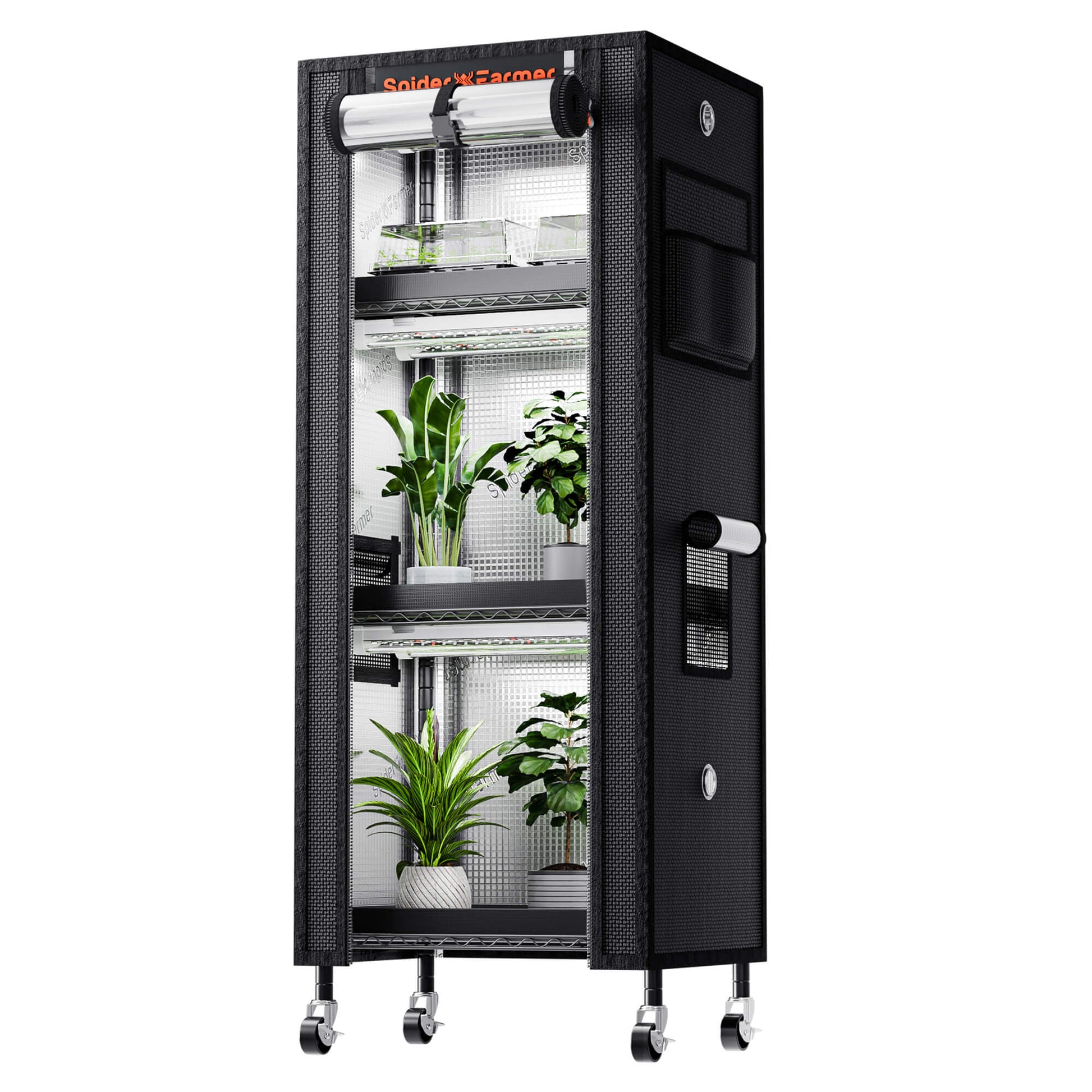 plant stand grow light 4 Tier Plant Stand With Grow Lights 54W, Plant Shelf with 1680D Grow T – Buds and Blossoms